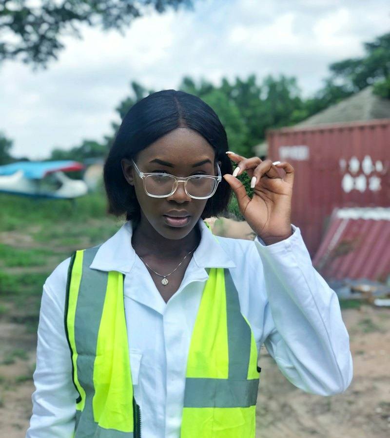 An engineer in a safety vest on site